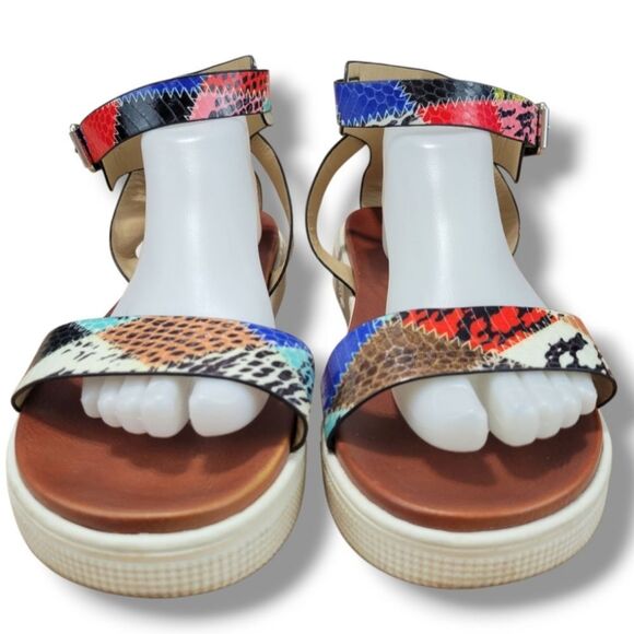MIA Shoes Size 11 US Women's MIA Ellen Platform Sandals Ankle Strap Animal Print - Picture 3 of 10
